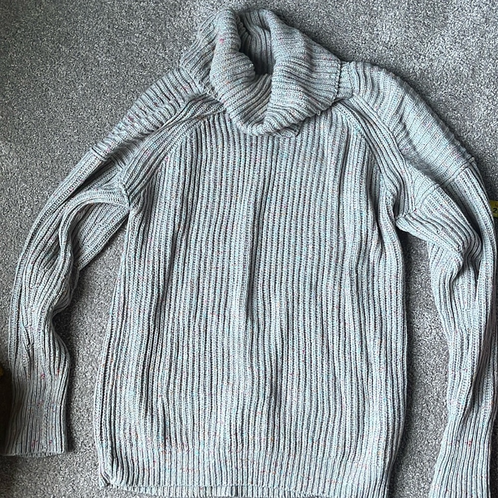 Free People Speckled Turtleneck Oversized Sweater Size XS
